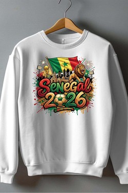 Cdm26 Senegal - Sweat Col Rond Homme-BLEU ROI
