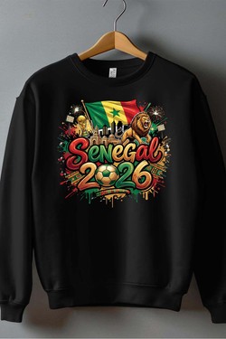 Cdm26 Senegal - Sweat Col Rond Homme-BLEU ROI
