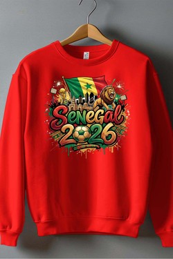 Cdm26 Senegal - Sweat Col Rond Homme-BLEU ROI