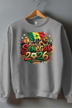 Cdm26 Senegal - Sweat Col Rond Homme-BLEU ROI