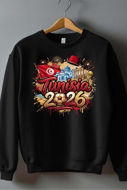 Cdm26 Tunisia - Sweat Col Rond Homme-NOIR