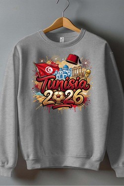 Cdm26 Tunisia - Sweat Col Rond Homme-NOIR