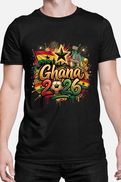 Cdm26 Ghana - Tshirt Homme-NOIR