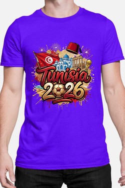 Cdm26 Tunisia - Tshirt Homme-BLEU ROI
