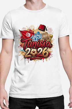 Cdm26 Tunisia - Tshirt Homme-BLEU ROI