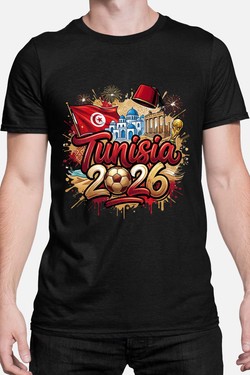 Cdm26 Tunisia - Tshirt Homme-BLEU ROI