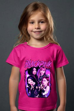 Black pink Bootleg 01 - Tshirt Fille-JAUNE