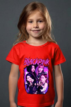 Black pink Bootleg 01 - Tshirt Fille-JAUNE
