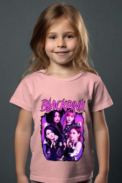 Black pink Bootleg 01 - Tshirt Fille-JAUNE