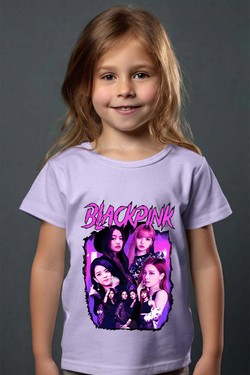 Black pink Bootleg 01 - Tshirt Fille-JAUNE