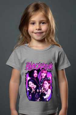Black pink Bootleg 01 - Tshirt Fille-JAUNE