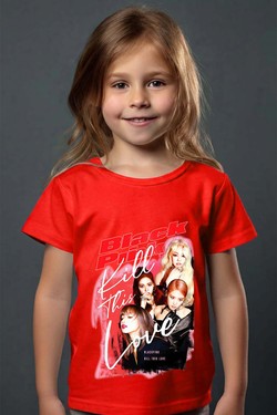 Black pink Bootleg 02 - Tshirt Fille-NOIR