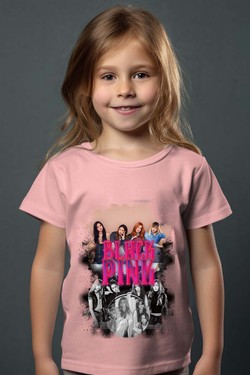 Black pink Bootleg 03 - Tshirt Fille-JAUNE