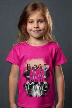 Black pink Bootleg 03 - Tshirt Fille-JAUNE