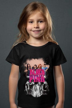 Black pink Bootleg 03 - Tshirt Fille-JAUNE