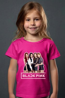 Black pink Girls fun - Tshirt Fille-ROUGE