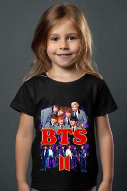 BTS Style - Tshirt Fille-NOIR