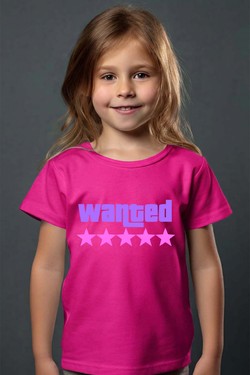 Wanted Stars Grirl - Tshirt Fille-ROUGE