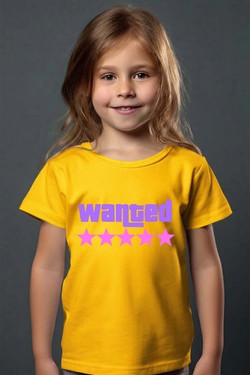 Wanted Stars Grirl - Tshirt Fille-ROUGE