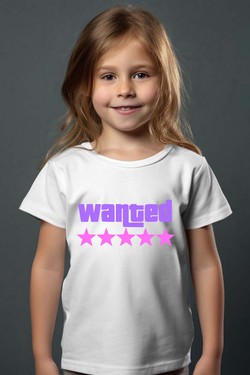 Wanted Stars Grirl - Tshirt Fille-ROUGE