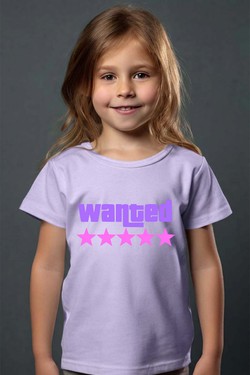 Wanted Stars Grirl - Tshirt Fille-ROUGE