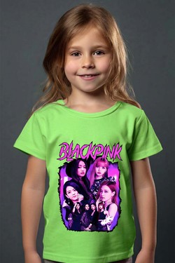 Black pink Bootleg 01 - Tshirt Fille - FC-BLEU CIEL