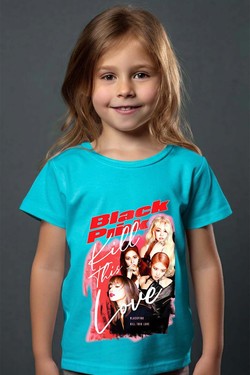 Black pink Bootleg 02 - Tshirt Fille - FC-VERT CLAIR