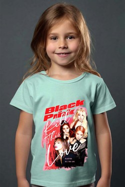 Black pink Bootleg 02 - Tshirt Fille - FC-VERT CLAIR