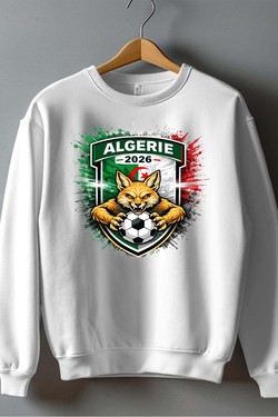 Patch Algerie - Sweat Col Rond Homme-BLEU ROI