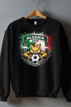 Patch Algerie - Sweat Col Rond Homme-BLEU ROI