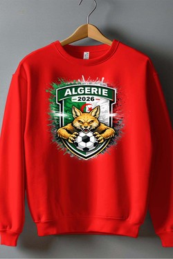 Patch Algerie - Sweat Col Rond Homme-BLEU ROI