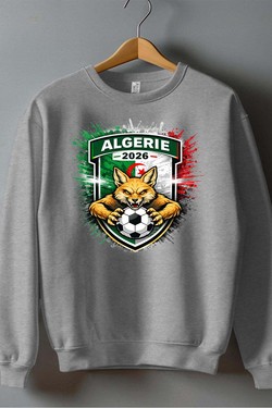 Patch Algerie - Sweat Col Rond Homme-BLEU ROI