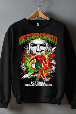 CR7 BOOTLEG1 - Sweat Col Rond Homme-MARINE