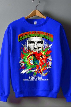 CR7 BOOTLEG1 - Sweat Col Rond Homme-MARINE