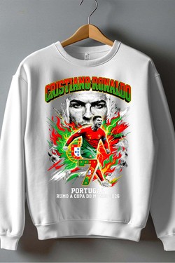 CR7 BOOTLEG1 - Sweat Col Rond Homme-MARINE