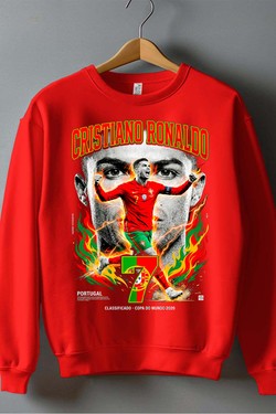 CR7 BOOTLEG2 - Sweat Col Rond Homme-BLANC