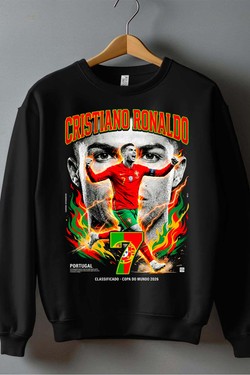 CR7 BOOTLEG2 - Sweat Col Rond Homme-BLANC