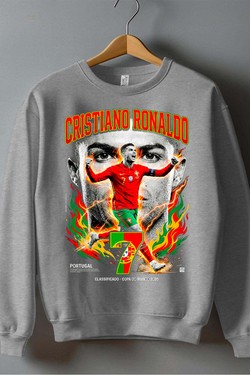 CR7 BOOTLEG2 - Sweat Col Rond Homme-BLANC