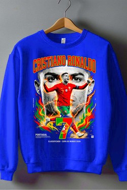 CR7 BOOTLEG2 - Sweat Col Rond Homme-BLANC