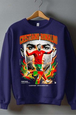 CR7 BOOTLEG2 - Sweat Col Rond Homme-BLANC