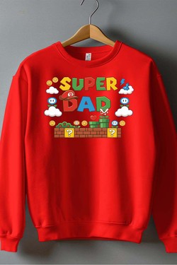 Super Dad Bro - Sweat Col Rond Homme-BLANC