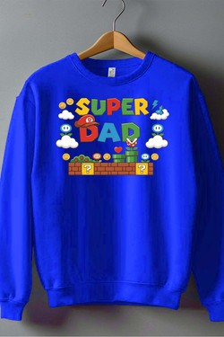Super Dad Bro - Sweat Col Rond Homme-BLANC
