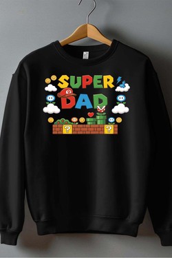Super Dad Bro - Sweat Col Rond Homme-BLANC
