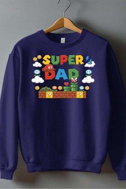 Super Dad Bro - Sweat Col Rond Homme-BLANC