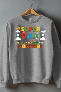 Super Dad Bro - Sweat Col Rond Homme-BLANC