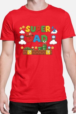 Super Dad Bro - Tshirt Homme-ROUGE