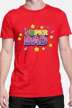 Super Dad Galaxy - Tshirt Homme-BLEU ROI