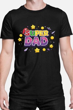 Super Dad Galaxy - Tshirt Homme-BLEU ROI