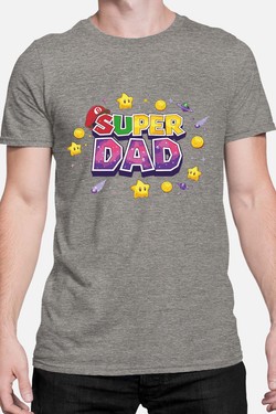 Super Dad Galaxy - Tshirt Homme-BLEU ROI