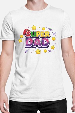 Super Dad Galaxy - Tshirt Homme-BLEU ROI